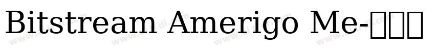 Bitstream Amerigo Me字体转换